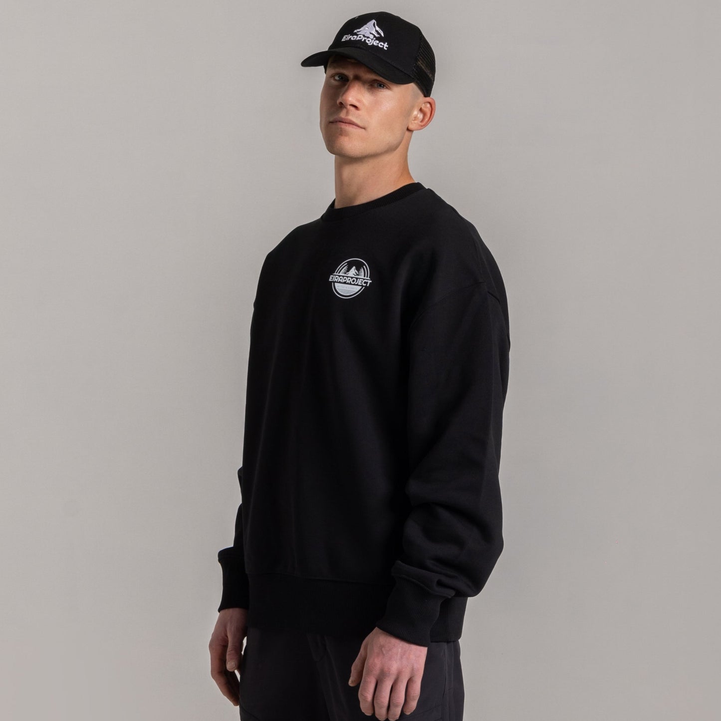 BLACK UNISEX EIRA PROJECT HEAVYWEIGHT SWEATSHIRT