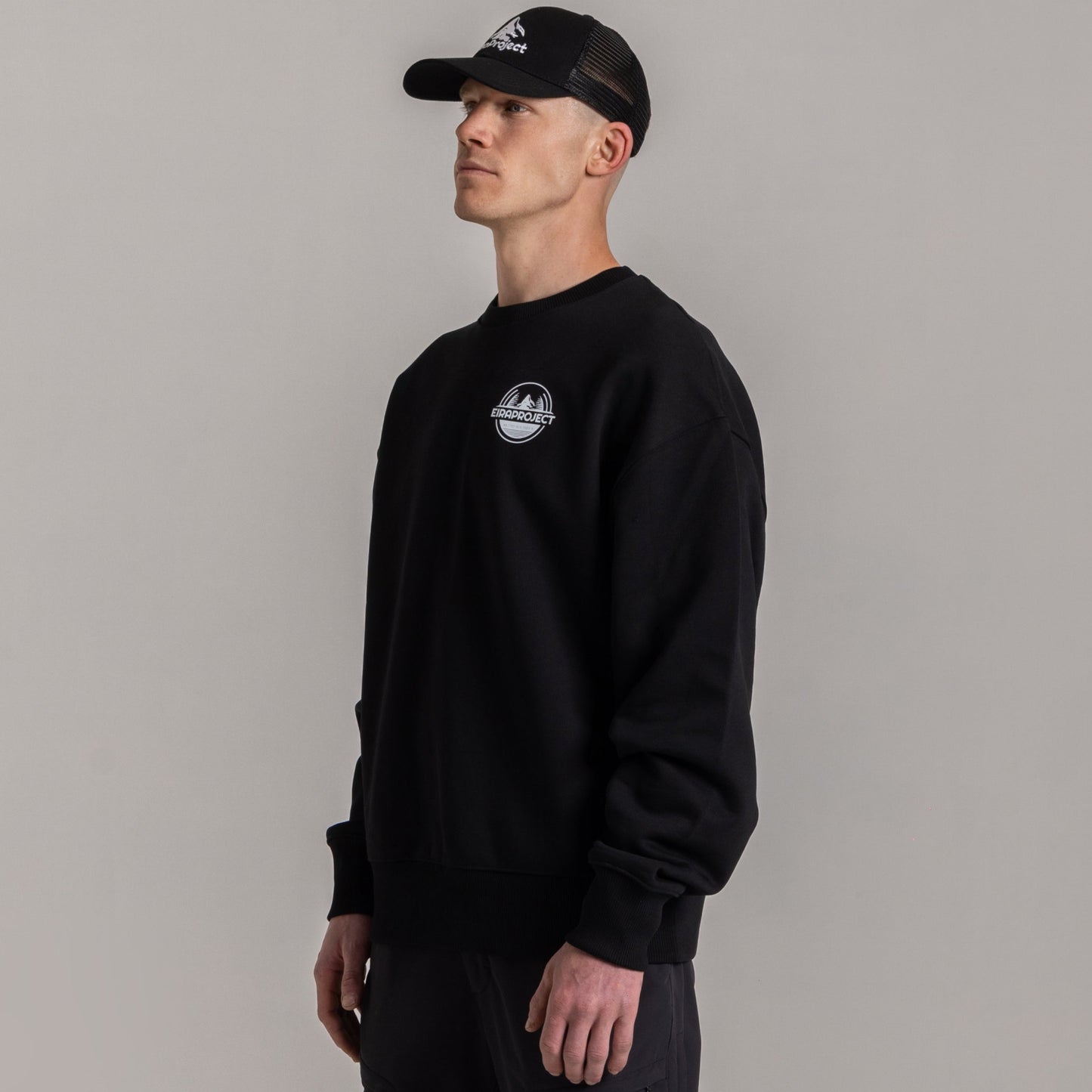 BLACK UNISEX EIRA PROJECT HEAVYWEIGHT SWEATSHIRT