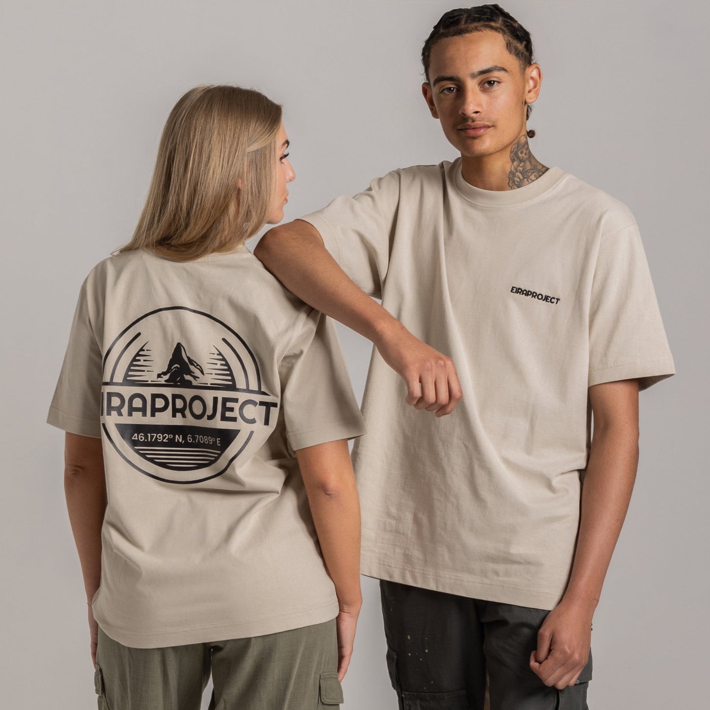 STONE UNISEX OVERSIZED EIRA PROJECT HEAVYWEIGHT T-SHIRT