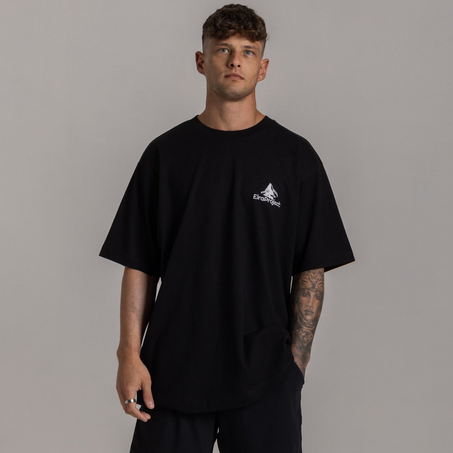 BLACK UNISEX EIRA PROJECT OVERSIZED HEAVYWEIGHT T-SHIRT