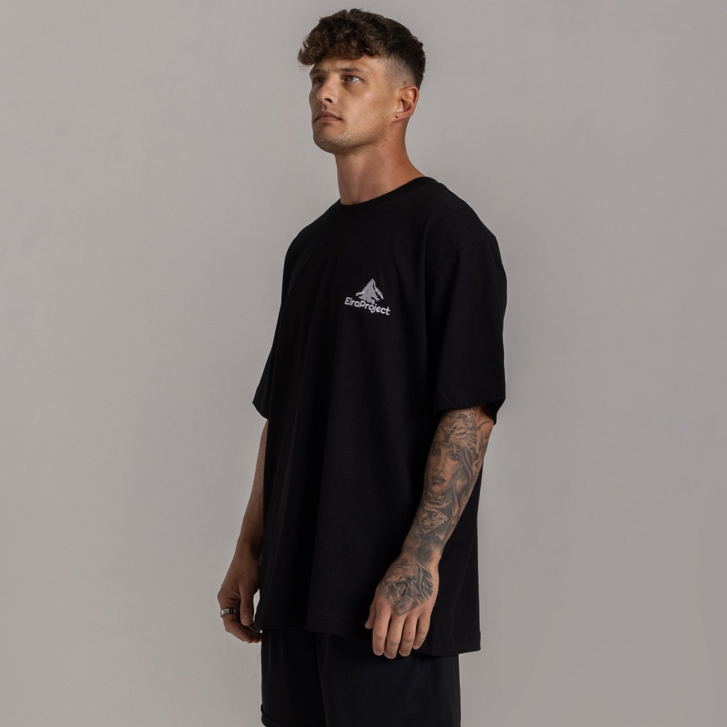 BLACK UNISEX EIRA PROJECT OVERSIZED HEAVYWEIGHT T-SHIRT