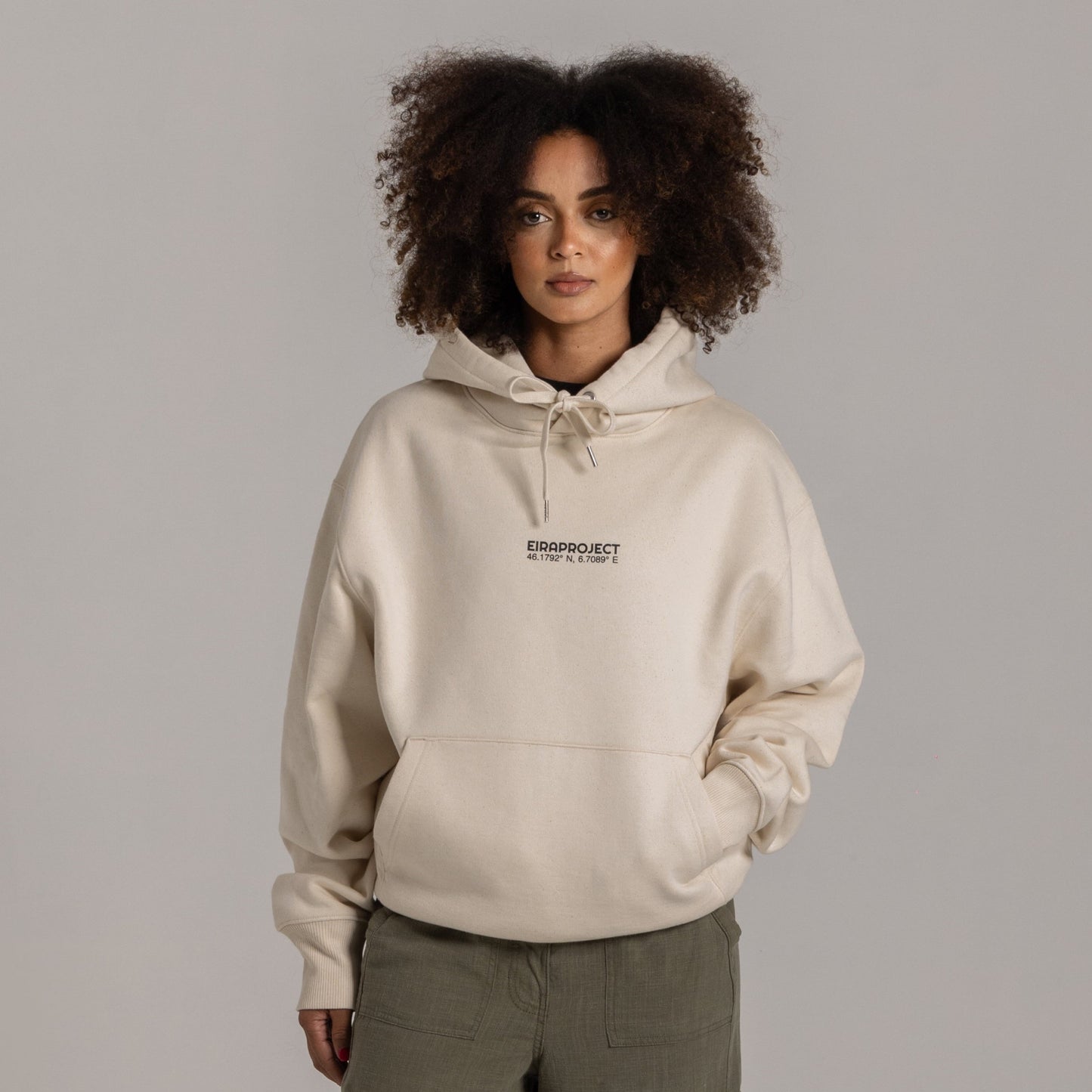 NATURAL COTTON UNISEX EIRA PROJECT HEAVYWEIGHT HOODIE