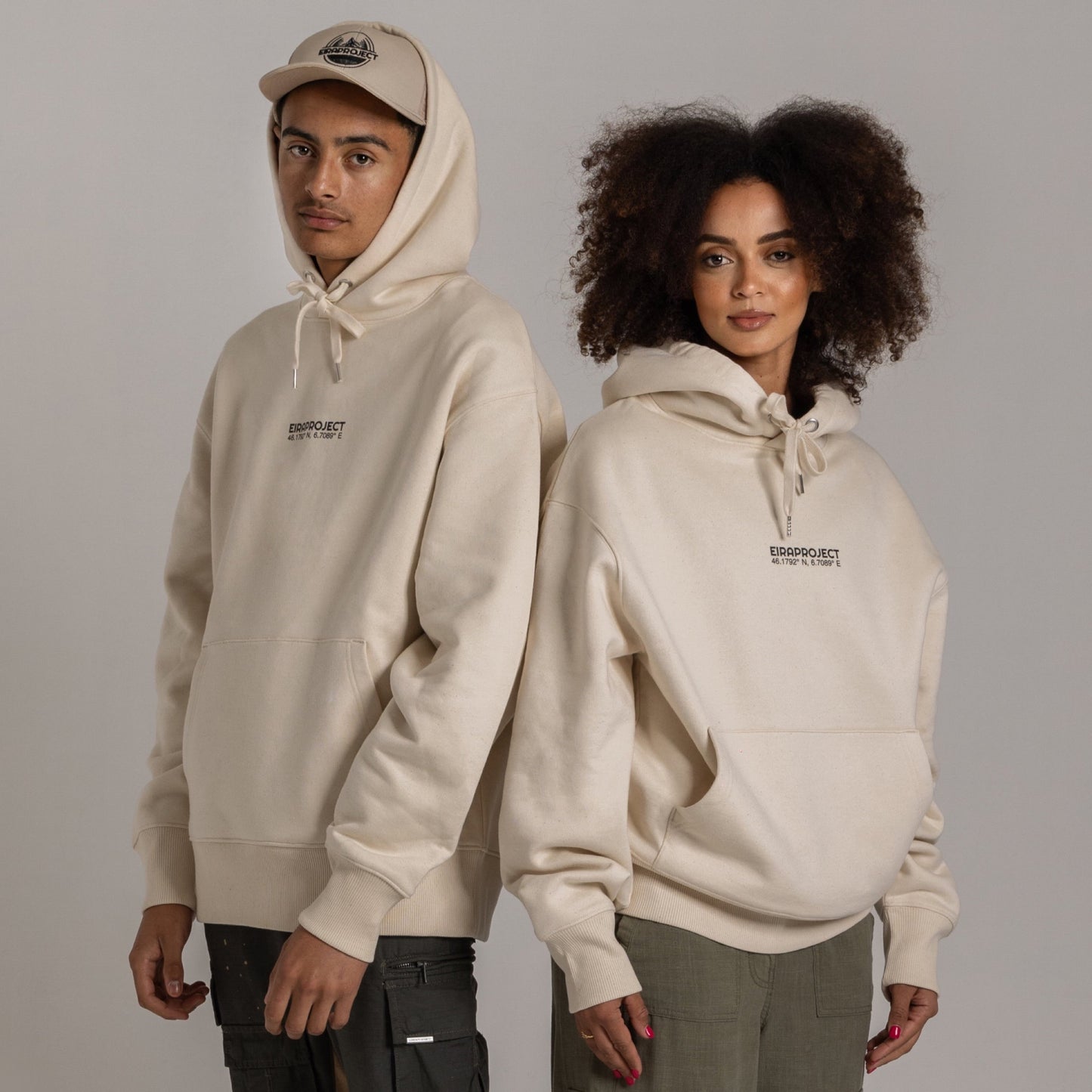 NATURAL COTTON UNISEX EIRA PROJECT HEAVYWEIGHT HOODIE