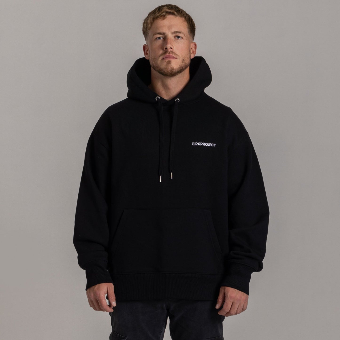 BLACK UNISEX EIRA PROJECT HEAVYWEIGHT HOODIE