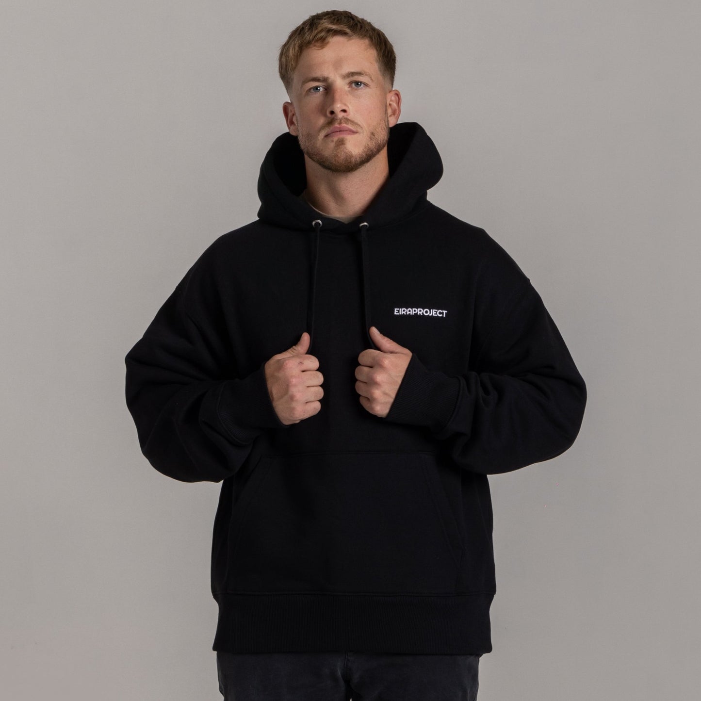 BLACK UNISEX EIRA PROJECT HEAVYWEIGHT HOODIE
