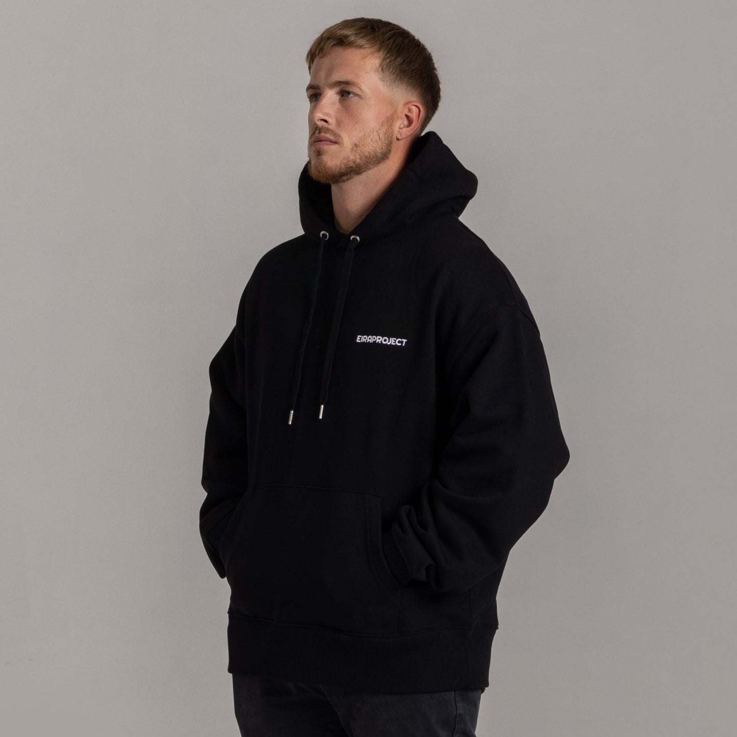 BLACK UNISEX EIRA PROJECT HEAVYWEIGHT HOODIE