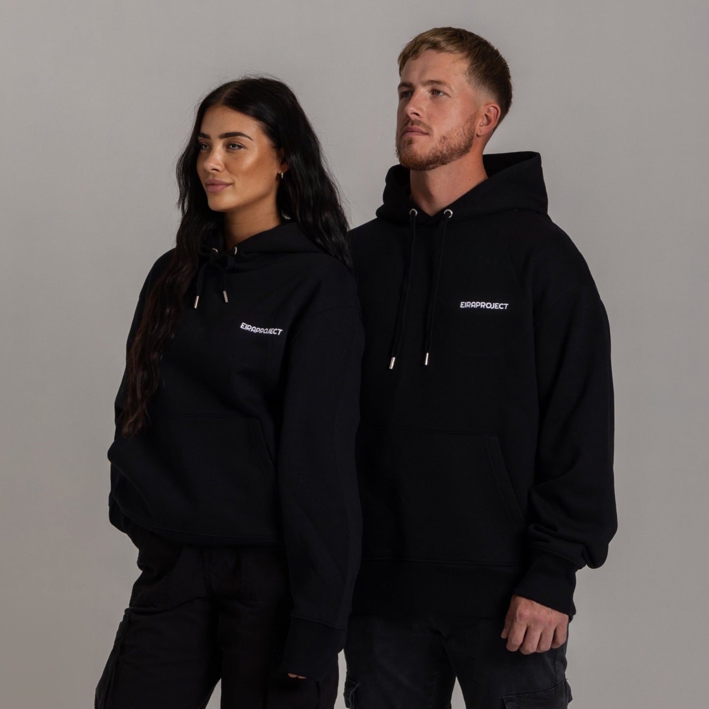 BLACK UNISEX EIRA PROJECT HEAVYWEIGHT HOODIE