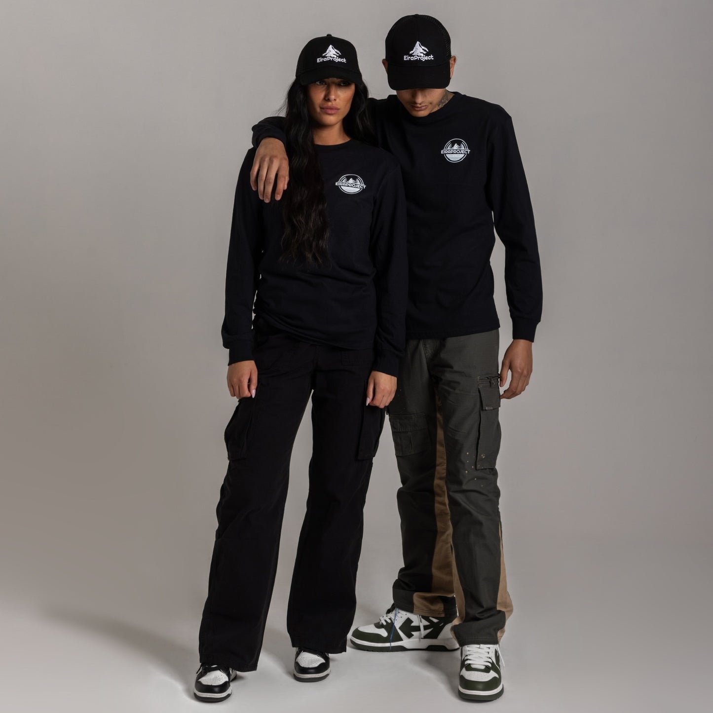 BLACK UNISEX LONG-SLEEVE EIRA PROJECT T-SHIRT