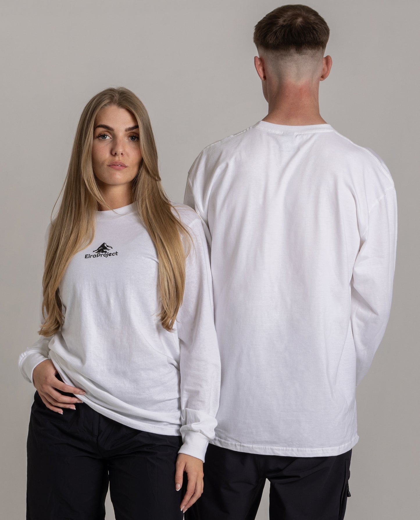 WHITE UNISEX LONG-SLEEVE EIRA PROJECT T-SHIRT