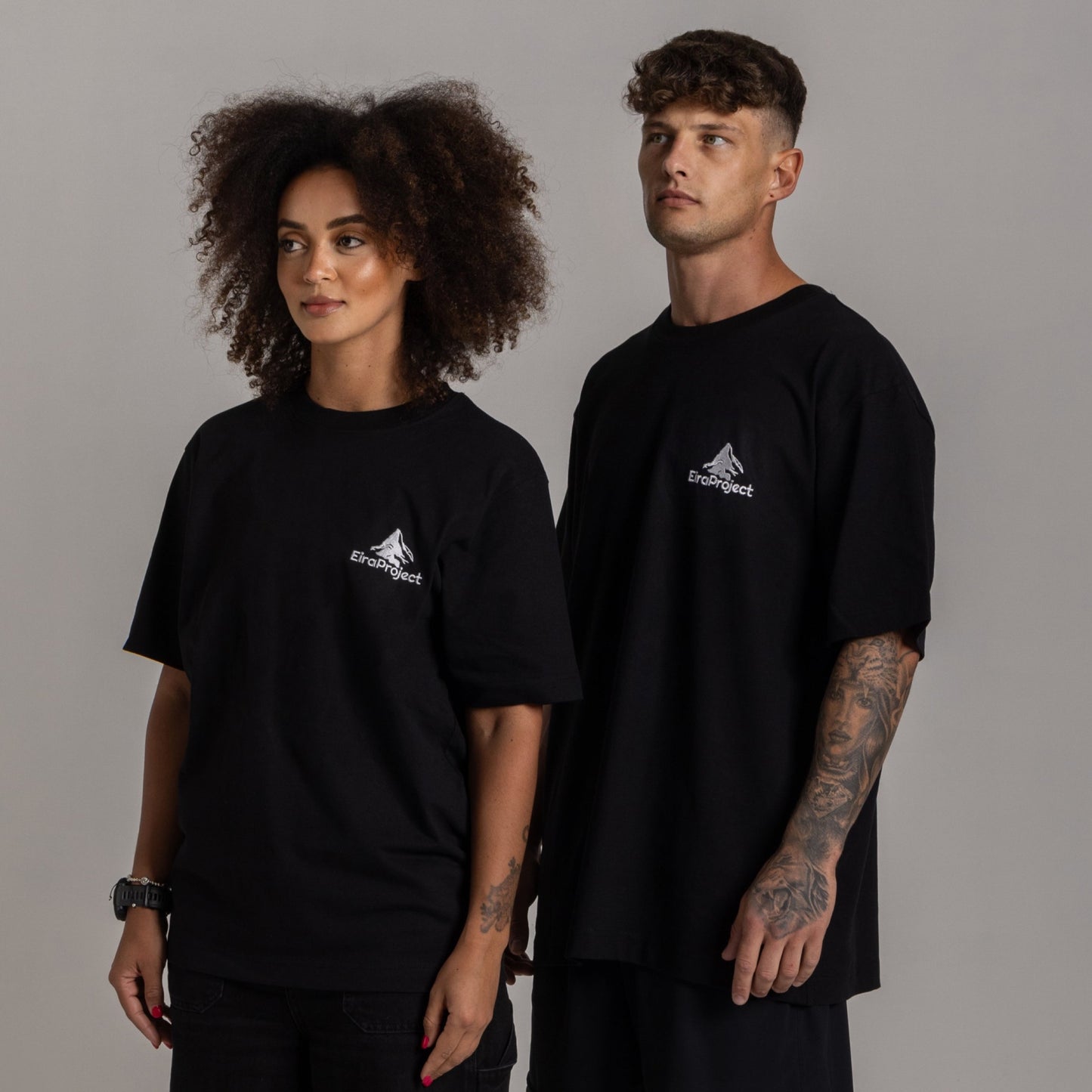 BLACK UNISEX EIRA PROJECT OVERSIZED HEAVYWEIGHT T-SHIRT