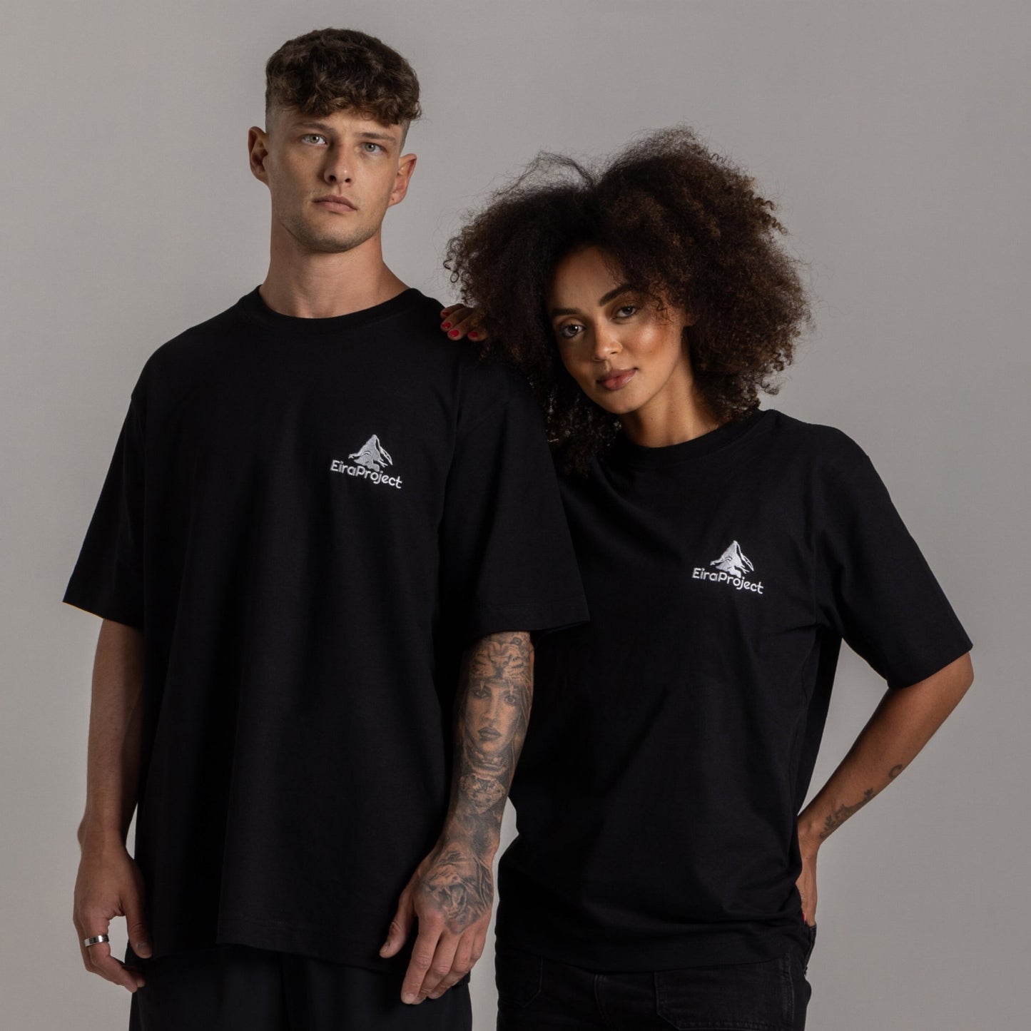 BLACK UNISEX EIRA PROJECT OVERSIZED HEAVYWEIGHT T-SHIRT