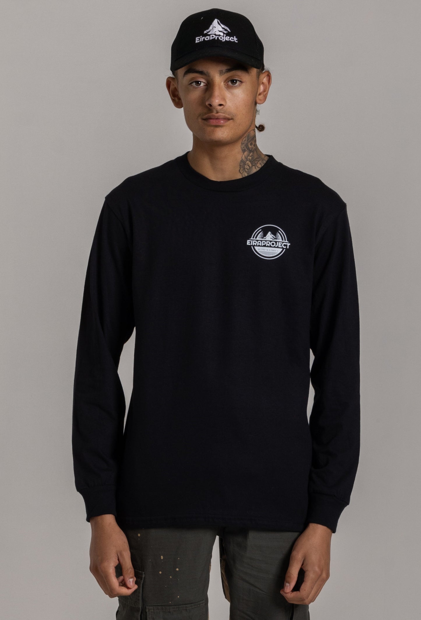 BLACK UNISEX LONG-SLEEVE EIRA PROJECT T-SHIRT