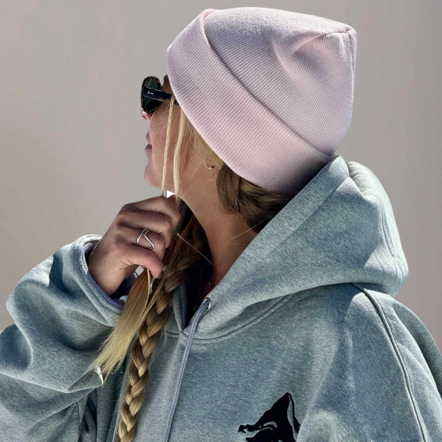 Light Pink Eira Project Cuffed Beanie